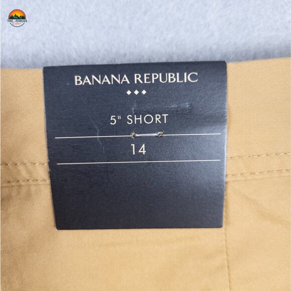 NWT Banana Republic Chino Shorts Brown 5" Flat Front Pockets Women's Size 14 - Picture 6 of 10
